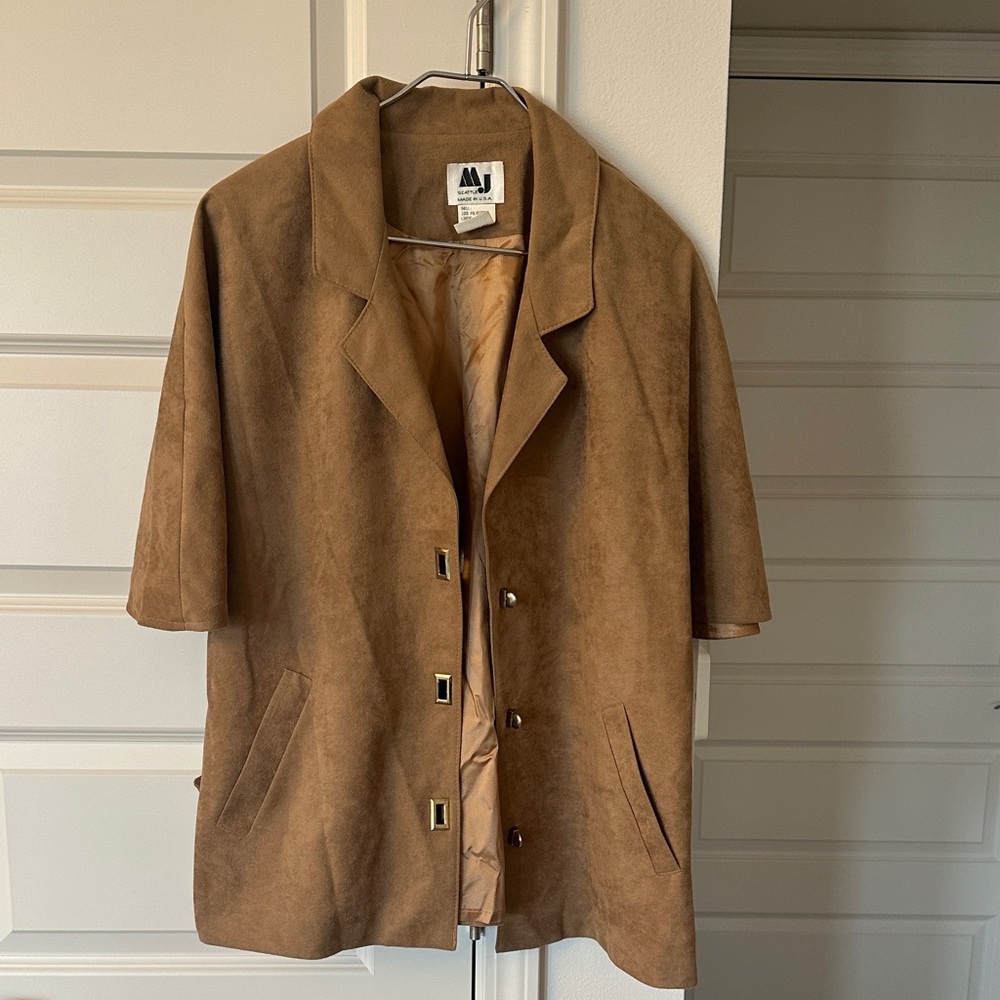 Vintage Brown Short Sleeve Jacket